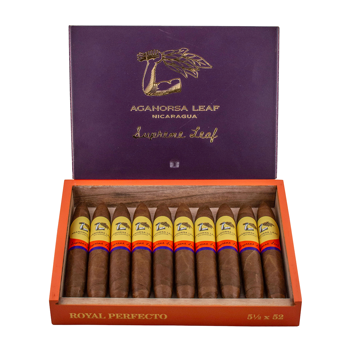 Aganorsa Leaf Supreme Leaf Corojo Royal Perfecto Cigar - Box